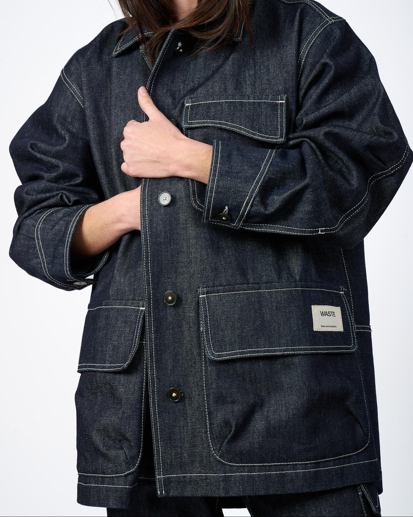 Pascal - Veste Oversize Denim Brut
