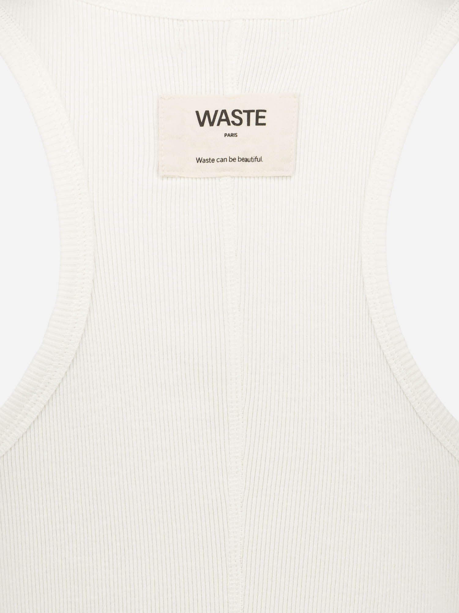 Jane - Ecru Metal Buckle Tank Top