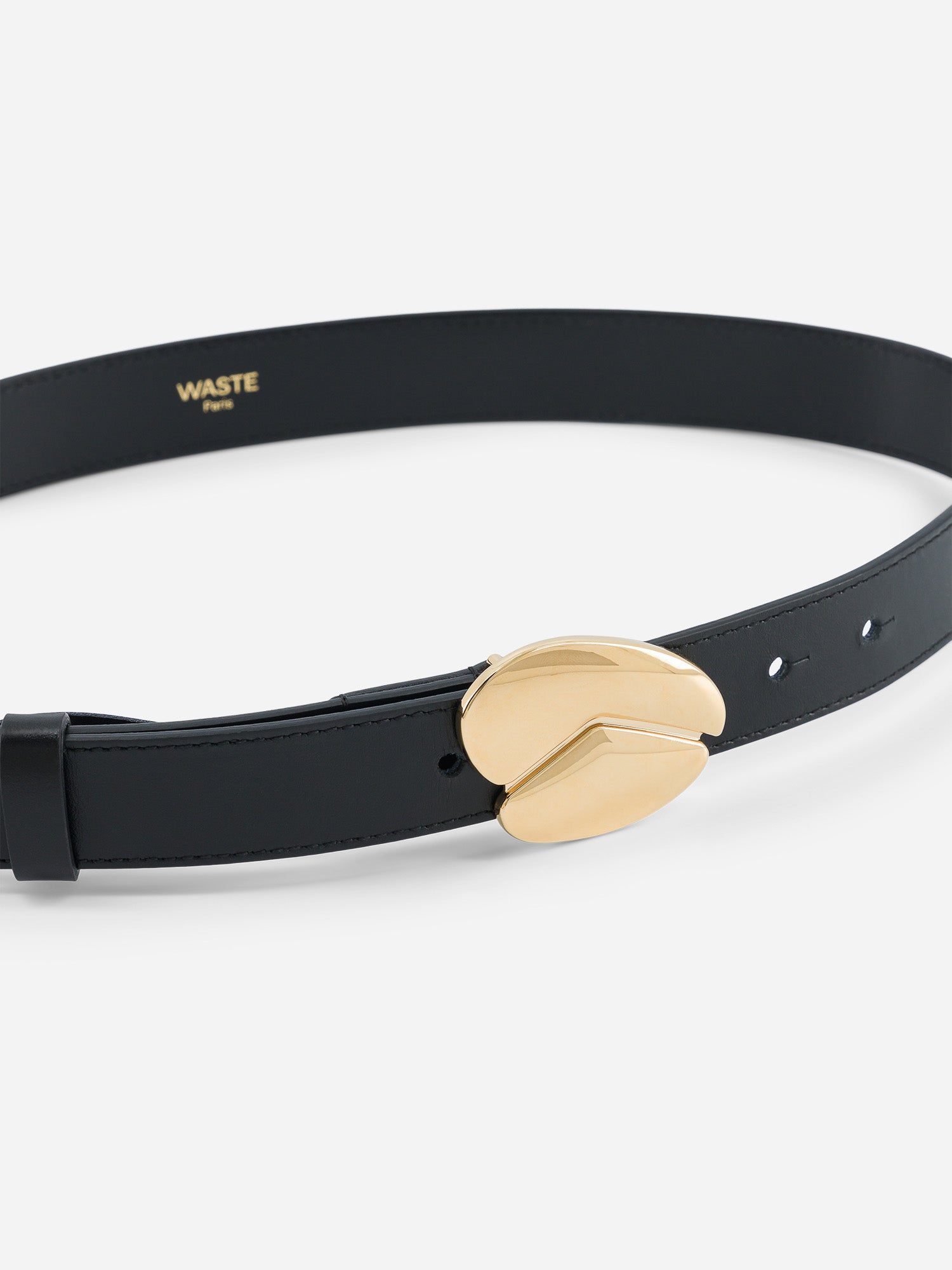 Milo - Gürtel Schwarzes Leder