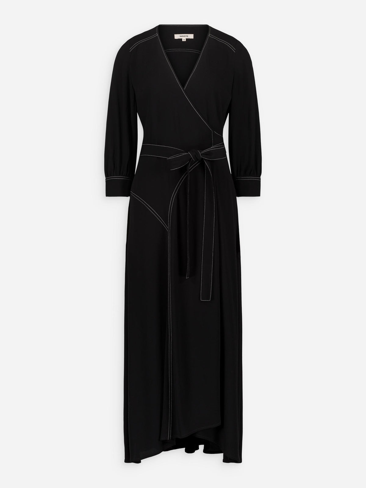 Robe Femme Noire Élégante - Tissu Luxe, Édition Limitée | WASTE Paris