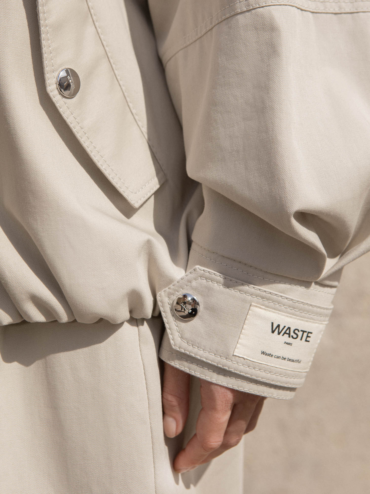 Perry - Veste Col Montant Beige