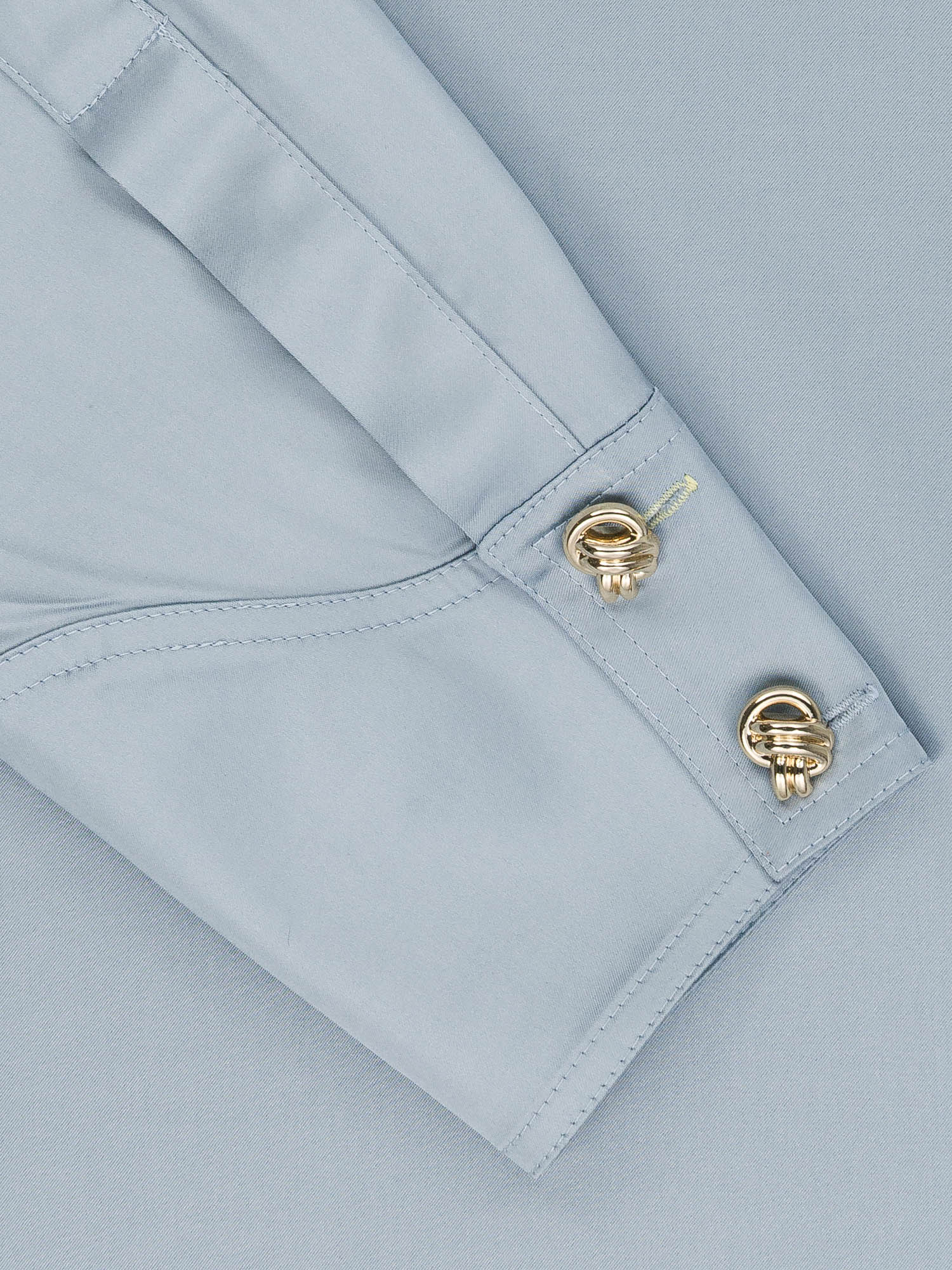 Willy - Chemise Oversize Satin Bleu Ciel
