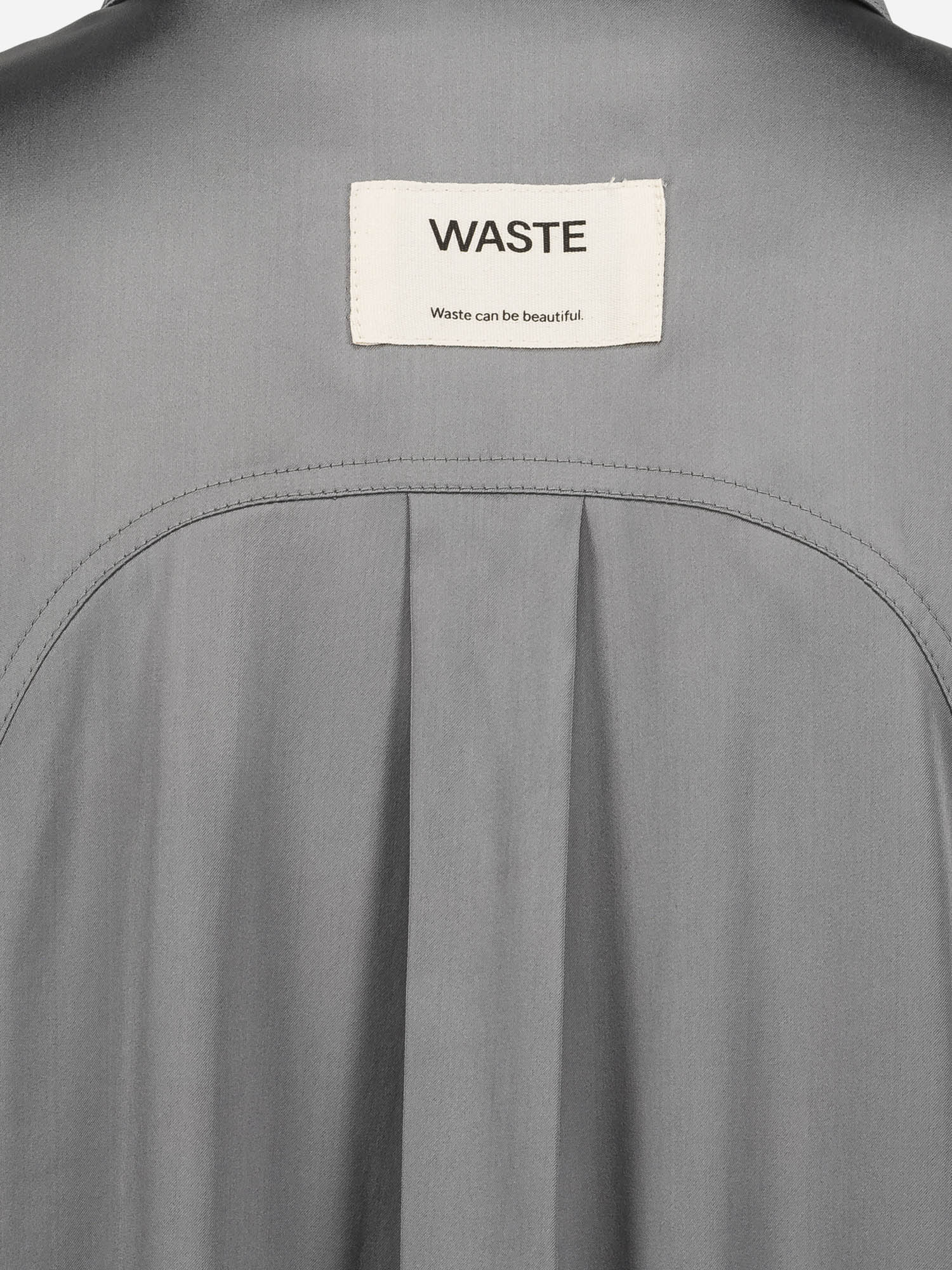Willy - Chemise Oversize Satin Gris